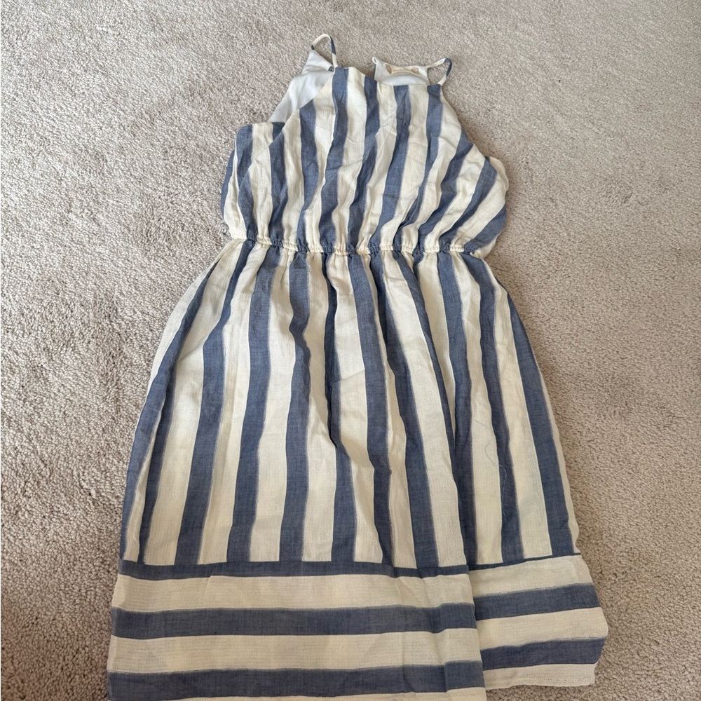 Striped Blue and White Dress